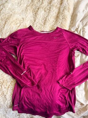 Nike Women's Long-Sleeve Dri-FIT Top - Magenta